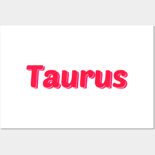 Pink Taurus Word Art Posters and Art